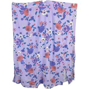 Candace Cameron Bure Petite Printed Midi Skirt Bright Lilac 3XP NWOT Stretch